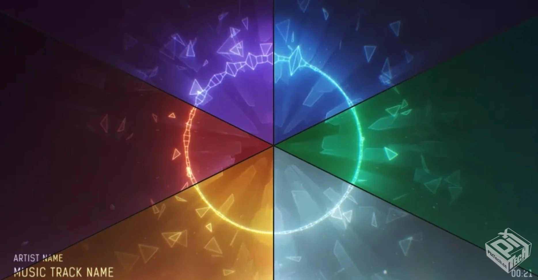 AE 视频剪辑 4个音频跳动模板 10多款不同类...