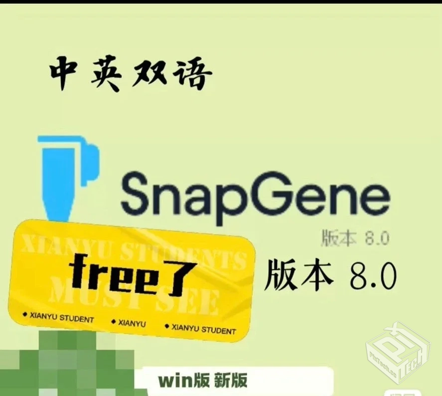 SnapGene8.0新版Win中英文可切换分子克隆工...
