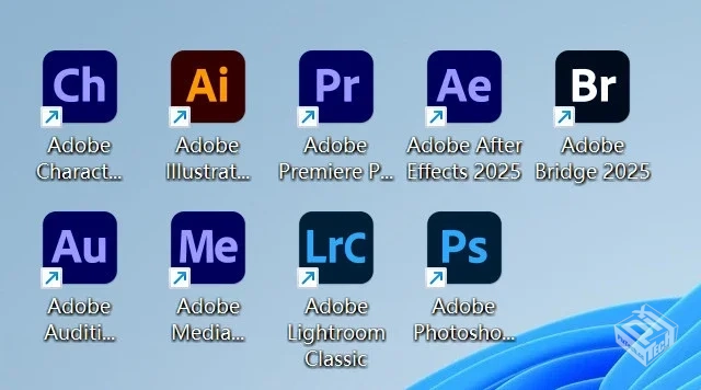 Adobe2025抢先版,其包括PS、AE、lr、ME等9...
